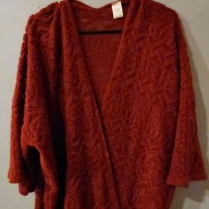 Rust cardigan sweater